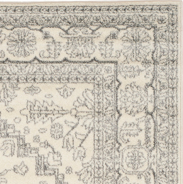Safavieh Adirondack Adr108B Rug, Ivory/Silver, 2'6" X 12'0"