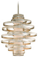 Vertigo 3-Light Pendant, Modern Silver Leaf