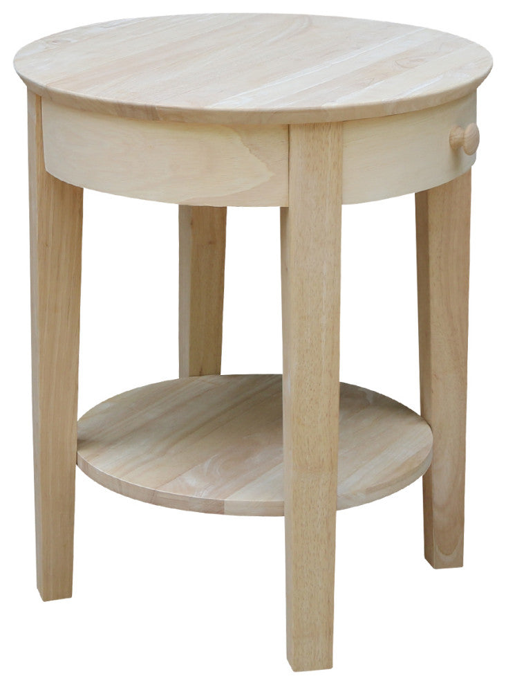 International Concepts Solid Wood Philips End Table, Unfinished