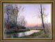 Henry Farrer Evening Along the River Framed Premium Canvas Print, 16"x24"