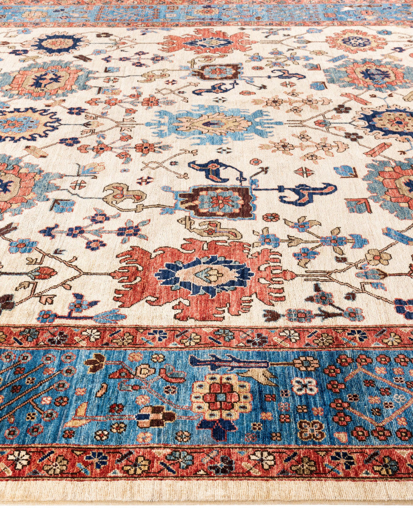 Serapi One-of-a-Kind Hand-Knotted Area Rug Ivory, 8'10" x 12'0"