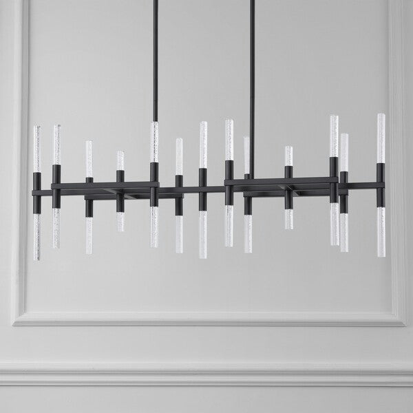 Safavieh Couture Evaria Acrylic Tube Chandelier, Black