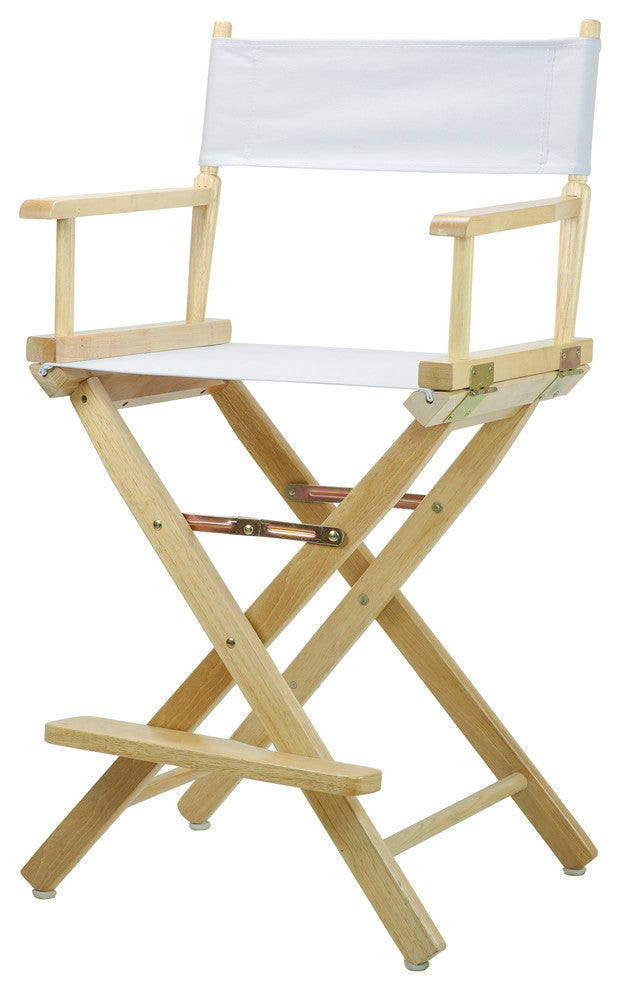 024" Director's Chair Natural Frame-White Canvas