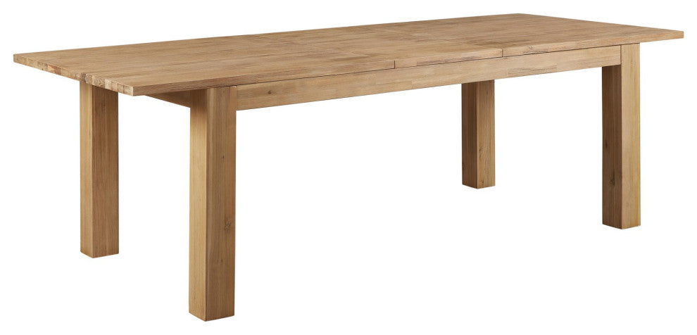 Bedford KD Butterfly Dining Table w/ 20" Ext, Brushed Smoke