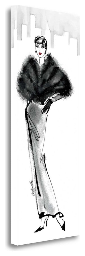 "Fifties Fashion I With Red" By Anne Tavoletti, Giclee on Gallery Wrap Canvas