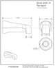 Standard 5.5" Tub Spout In Powder Coated White