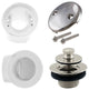 Twist & Close Sch. 40 PVC Plumber'S Pack With Two-Hole Elbow In Polished Chrome,