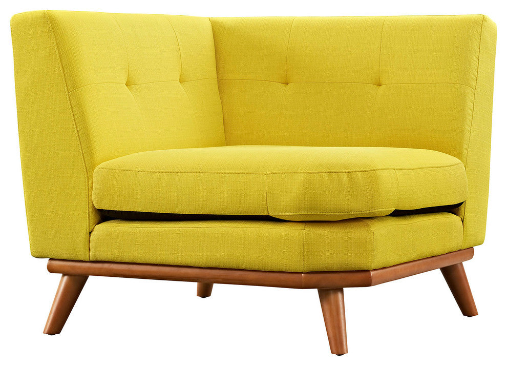 Modern Contemporary Corner Sofa , Yellow, Fabric