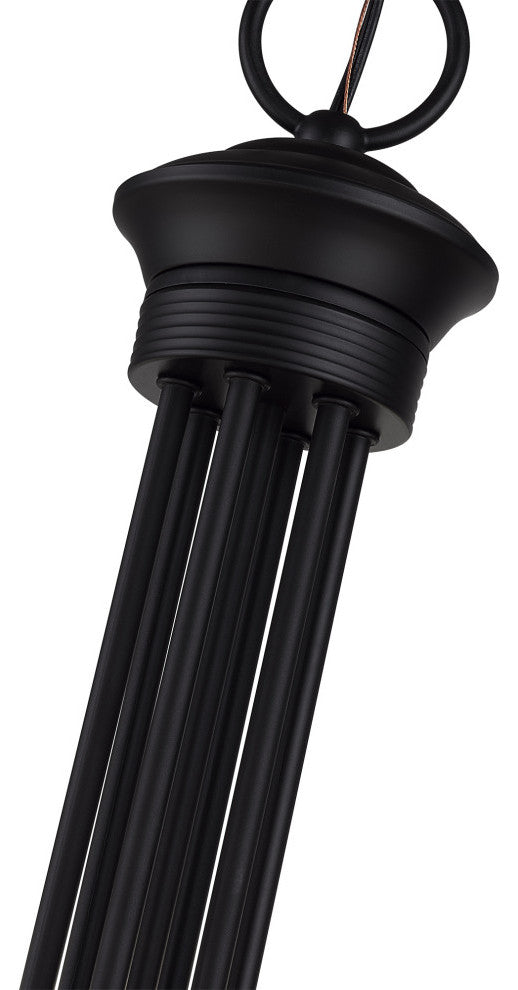 Estate 12-Light Black Large 2-Tier Chandelier