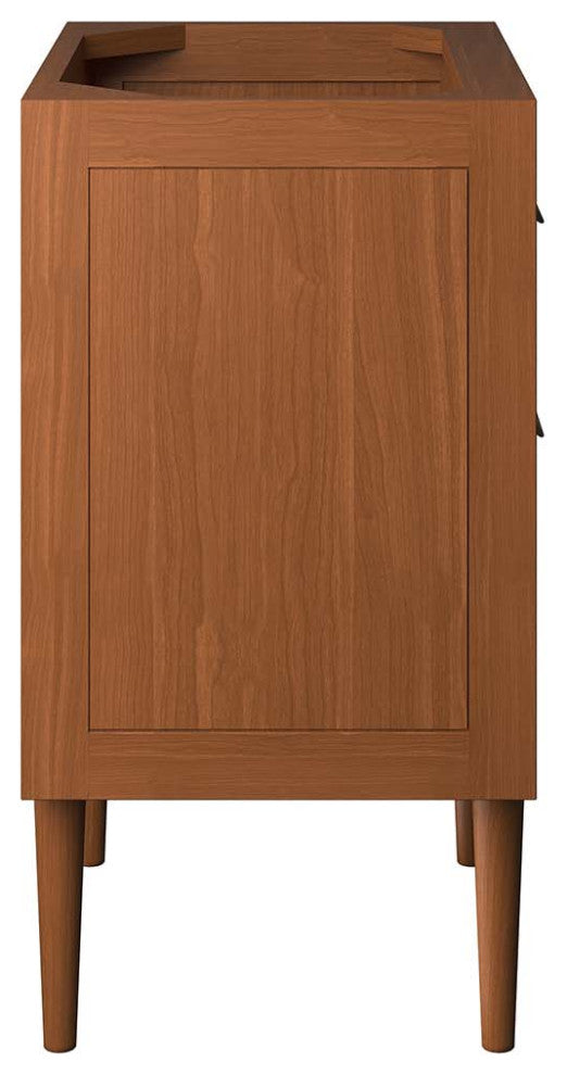 Cassia 24" Teak Wood Bathroom Vanity Cabinet (Sink Basin Not Included) - Natural