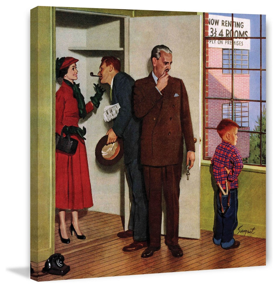 "Worried Rental Agent" Painting Print on Canvas by Richard Sargent