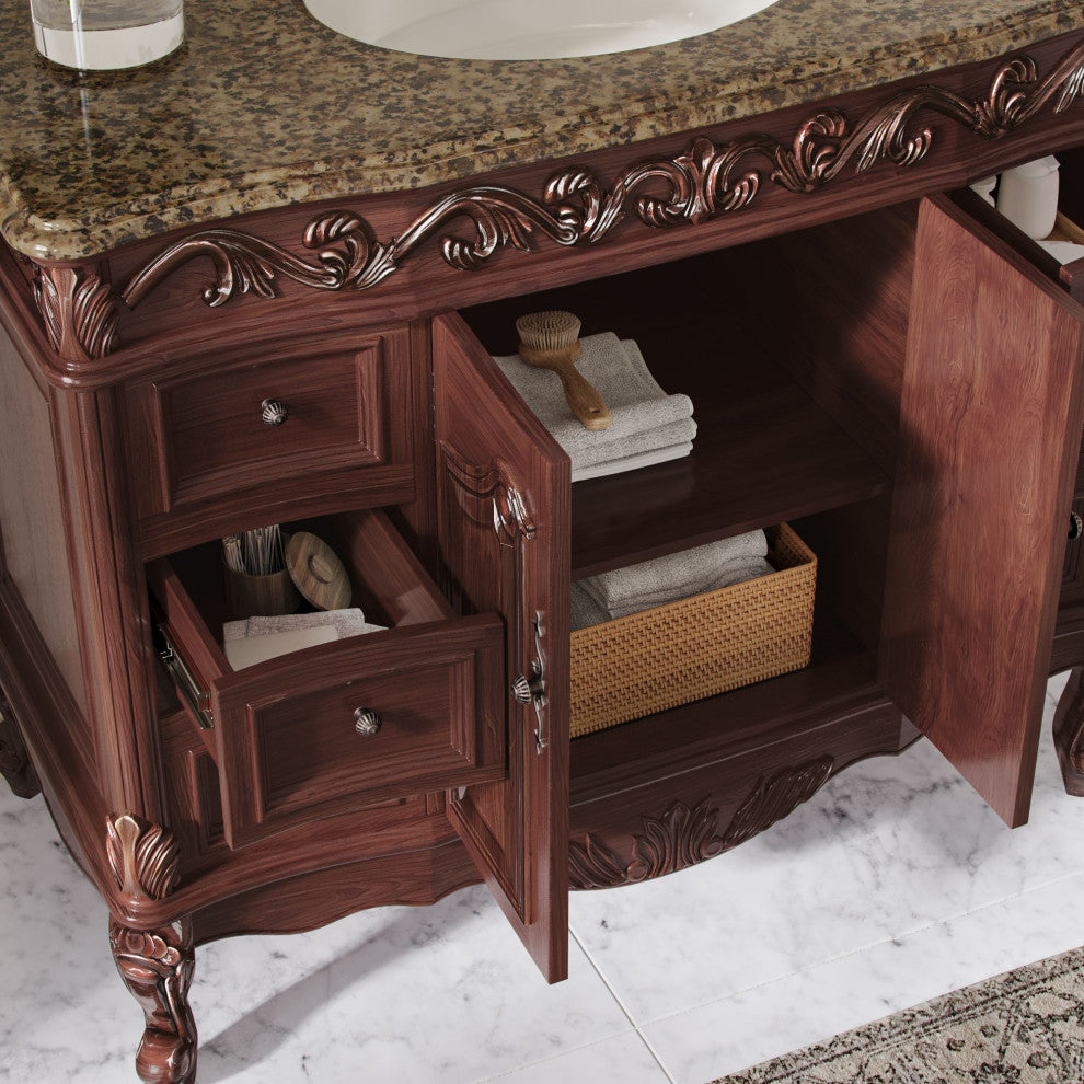 The Agnes Bathroom Vanity, Brown, 42", Single Sink, Freestanding
