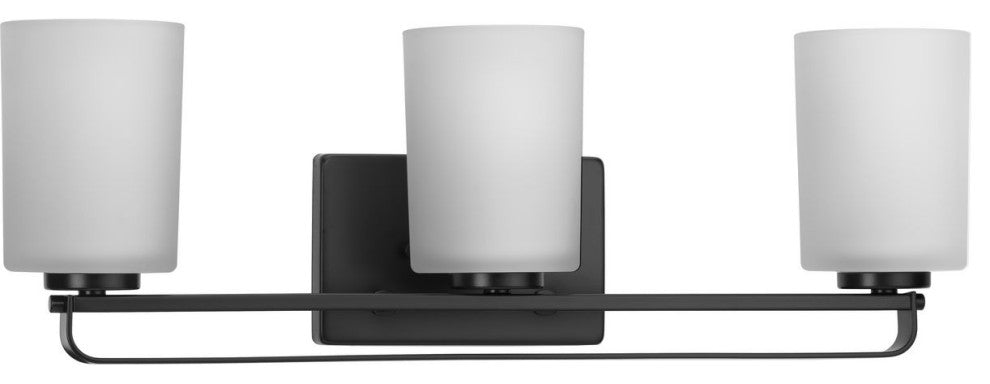 League Collection 3-Light Modern Farmhouse Bath Vanity Light, Matte Black