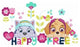 Paw Patrol Skye and Everest Be Happy Quote Peel and Stick Wall Decals, 8-Piece