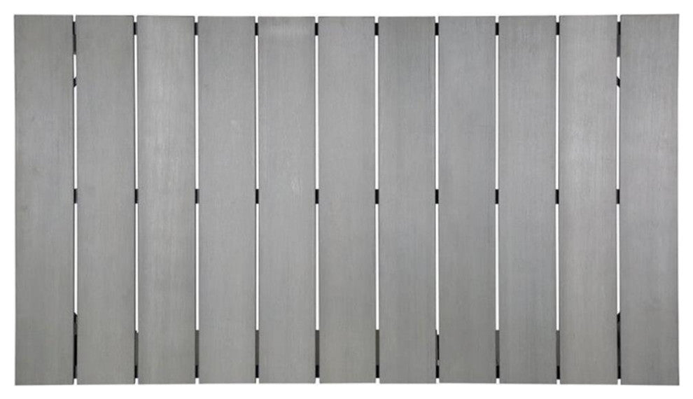 Modway Maine 63" Modern Aluminum Patio Dining Table in Brown/Gray