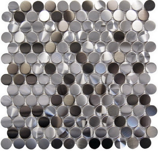 Oddysey Penny Round Interlocking Blend Tile, Sample