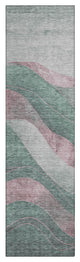 Machine Washable Indoor/Outdoor Chantille ACN1892 Sage 2'3" x 7'6" Runner Rug