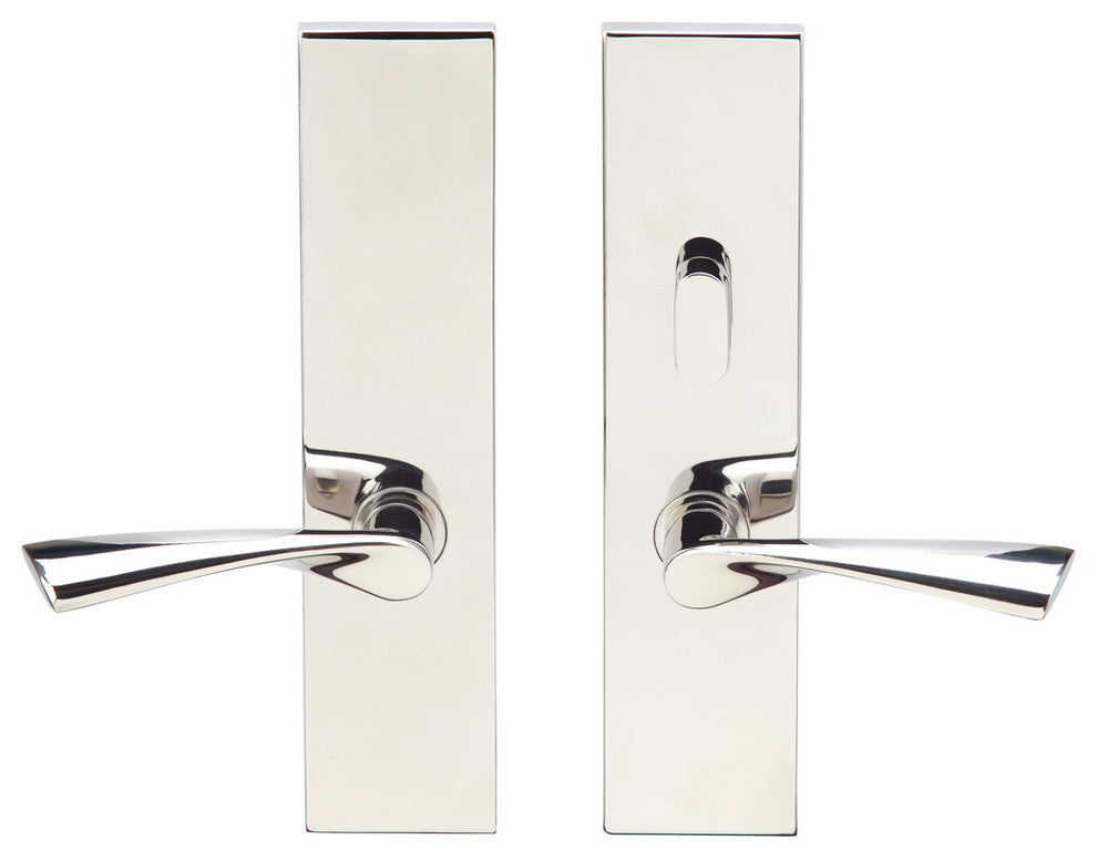 Breeze Lever, Tubular Passage, Privacy Bolt, Left Hand, Polished Stainless Steel