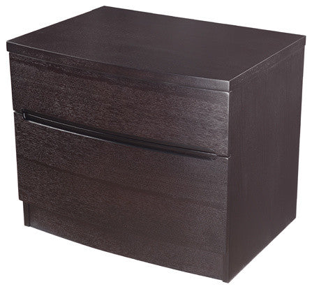 Espresso Two Drawer Night Stand