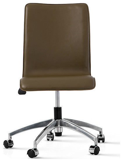 Perugia Top Grain Leather Office Chair, Heritage Leather-Chocolate