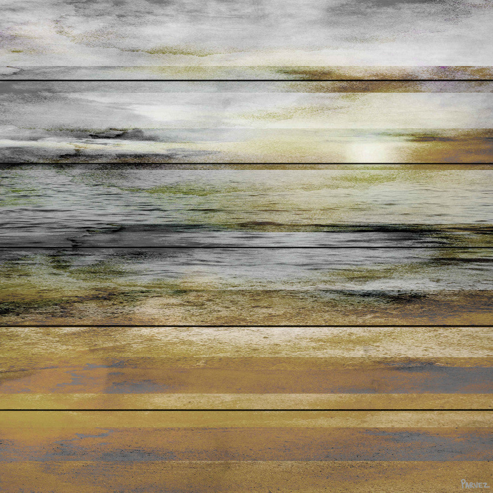 "Sarteneja" Print on White Wood, 32"x32"