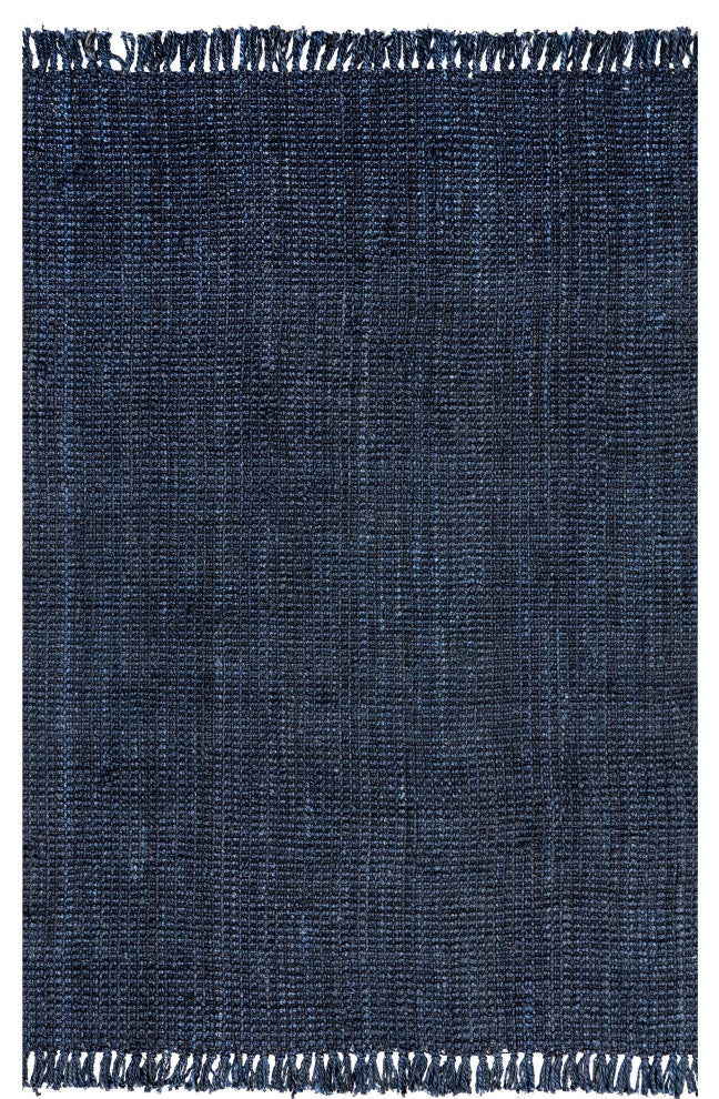 Nuloom Hand Woven Maui Chunky Loop Rug, Navy 5'x7'6"