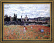 Claude Oscar Monet Poppies Near Vetheuil Framed Premium Canvas Print, 18"x24"