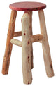 Red Cedar Log Barstool, 24 Inch