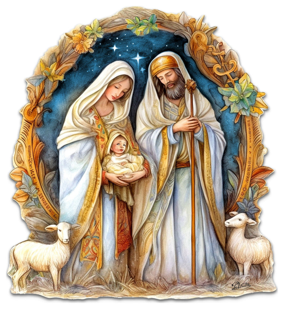 Nostalgic Nativity Scene Holiday Door Decor