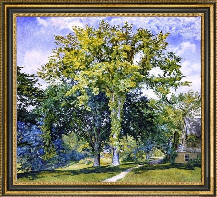 Henry Roderick Newman Study of Elms Framed Premium Canvas Print, 20"x25"