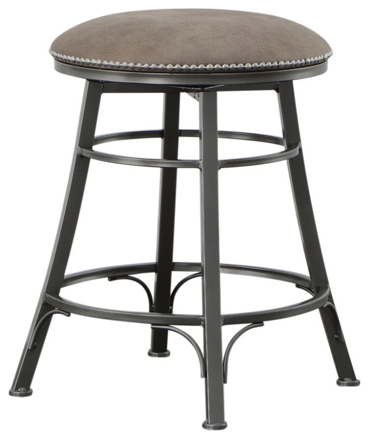 Bali Backless Swivel Bar Chair Grey, Counter Stool