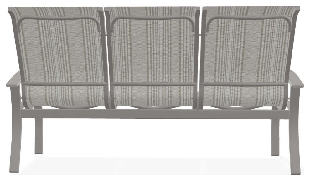 Belle Isle Sling 3-Seat Outdoor Sofa, Harbor/Warm Gray