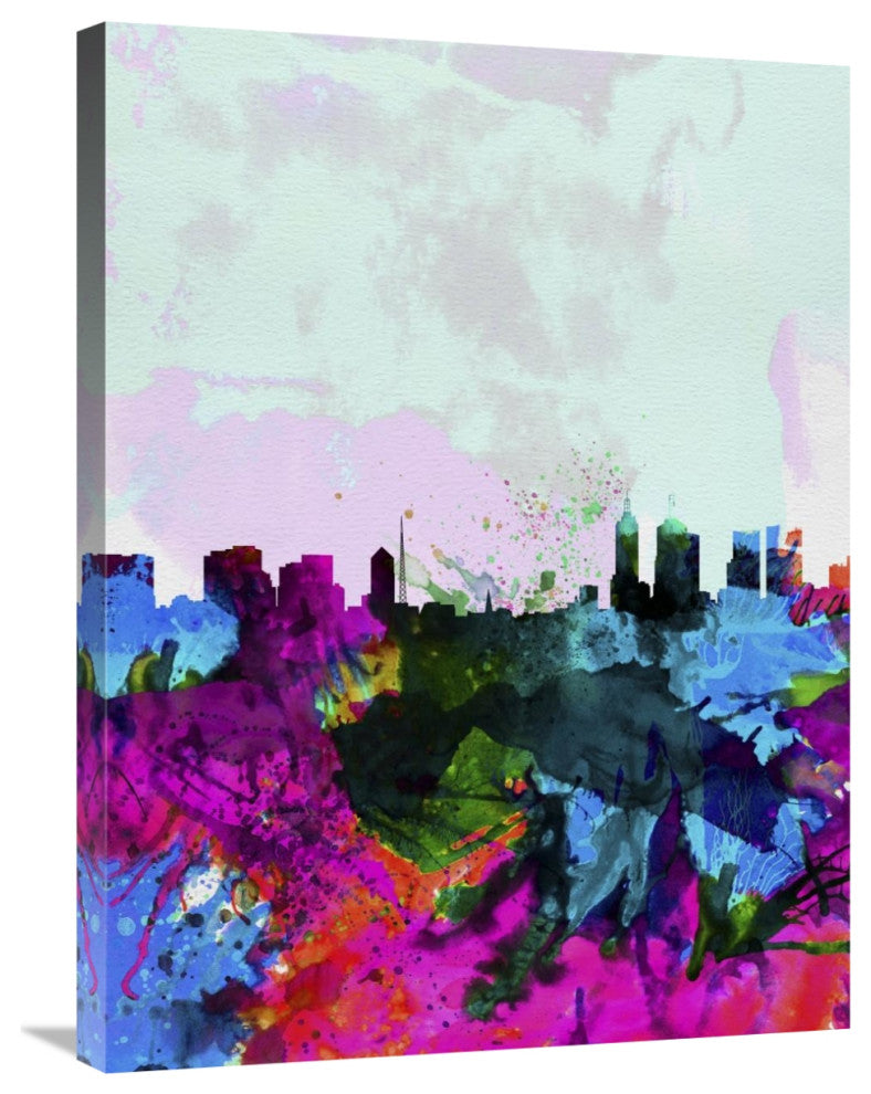 "Melbourne Watercolor Skyline" Fine Art Print