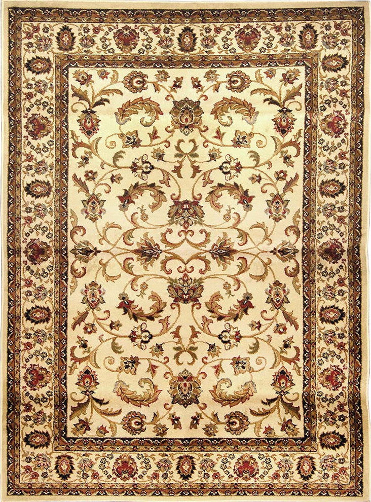 Home Dynamix Royalty Elati Area Rug 7'8"x10'4", Border Ivory