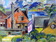 Preston Dickinson Village by the Sea - 21" x 28" Premium Canvas Print