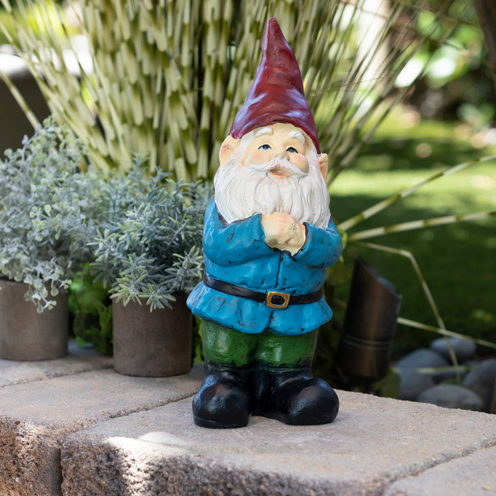 Bearded Garden Gnome Statue with Red Hat