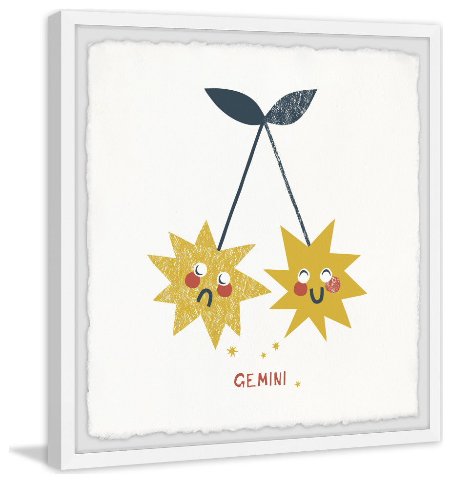 "Gemini" Framed Painting Print, 18x18