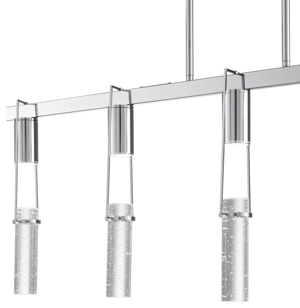 Harmony 5 Acrylic Dimmable LED Chandelier, Chrome, Without Smart Dimmer