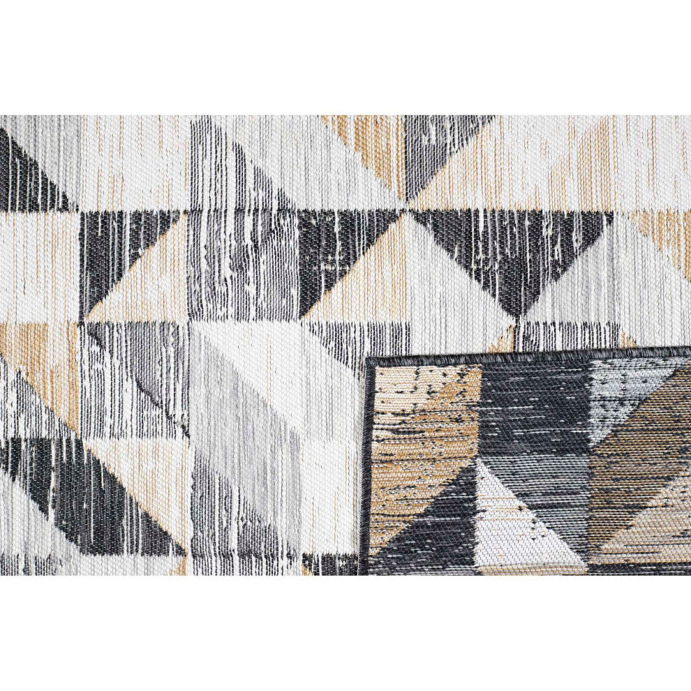 Plaza Tiles Area Rug, Neutral, 2'x7'6"