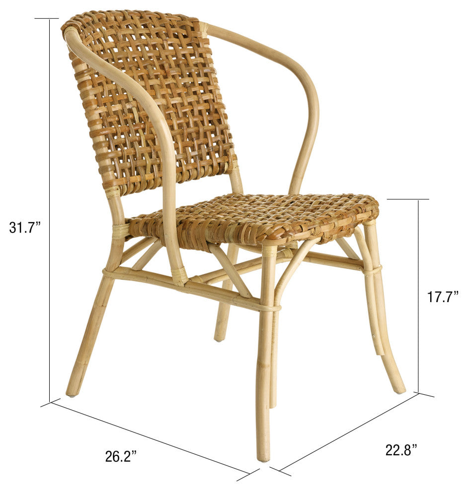 Lilas Rattan Bistro Chair Set of 2