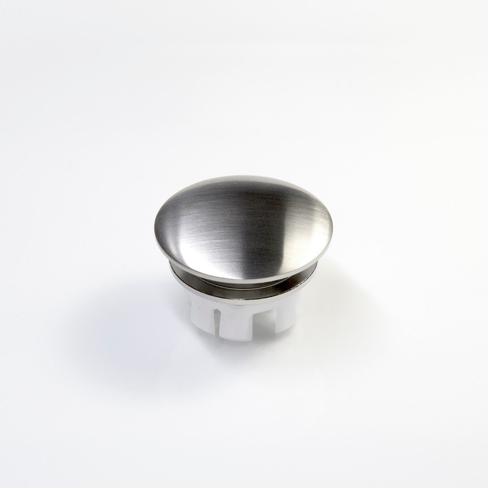 Luxier OC01-TB Round Overflow Cap Cover for Bathroom Sink, Brushed Nickel