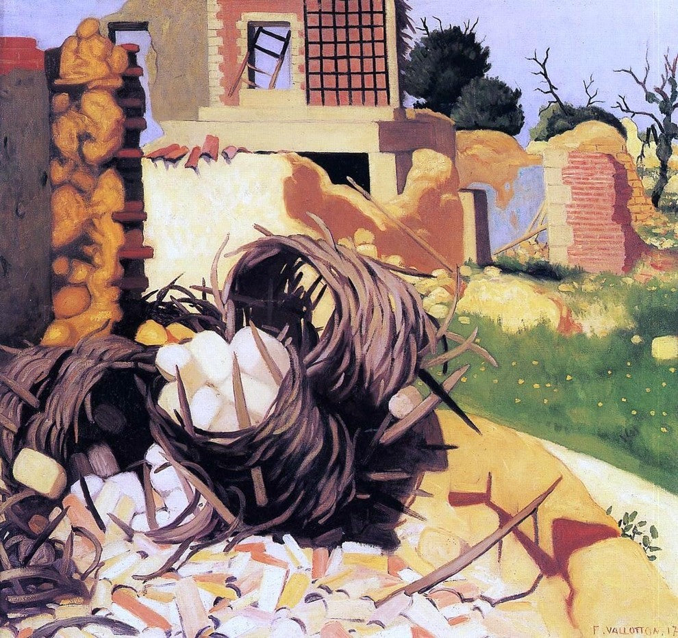 Felix Vallotton Ruins at Souain - 20" x 20" Premium Canvas Print