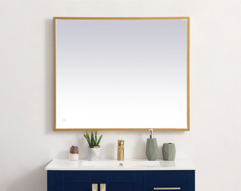 Modern Brass Led Mirror