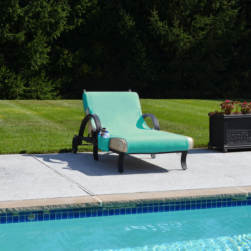 Linum Home Standard Size Chaise Lounge Cover With Side Pockets