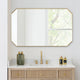 Allure Octagon Framed Bathroom Wall Mirror, Brushed Gold, 48"