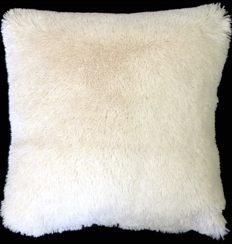Pillow Decor - Soft Plush Cream 20x20 Throw Pillow