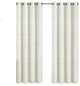 Tabitha Paisley Curtains Jacquard Grommet Panels, Off-White, 54"x96", Set of 2