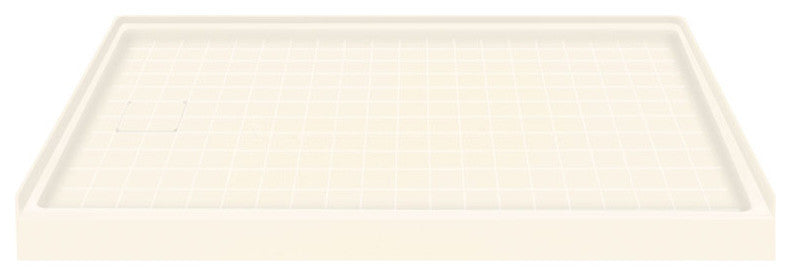 60"x30" Solid Surface Left-Hand Shower Base, Cameo
