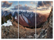 "Layers of Foggy Hills Panorama" Metal Wall Art, 3 Panels, 36"x28"