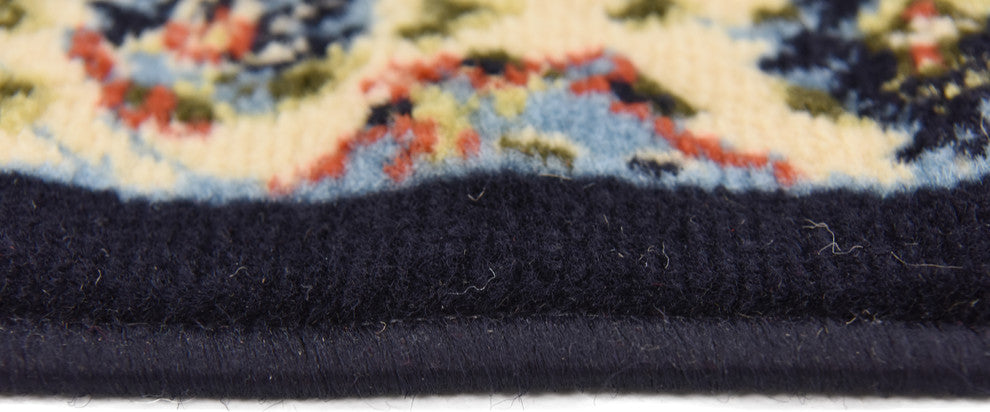 Unique Loom Navy Blue Espahan Cape Cod 2' 2 x 8' 2 Runner Rug